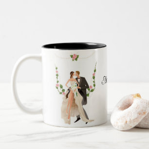 Custom Wedding  Two-Tone Coffee Mug