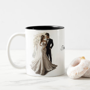 Custom Wedding  Two-Tone Coffee Mug