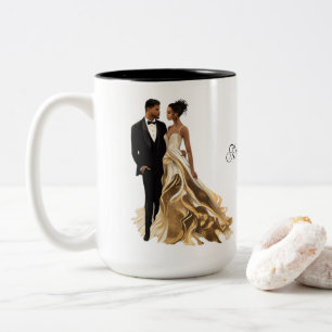 Custom Wedding  Two-Tone Coffee Mug