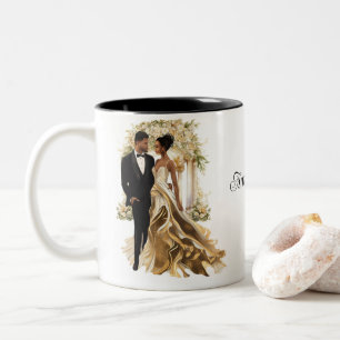 Custom Wedding  Two-Tone Coffee Mug