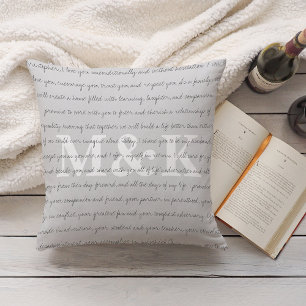 Custom Wedding Vow Keepsake Cushion