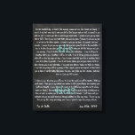 Custom Wedding Vows on Canvas Print<br><div class="desc">A constant reminder of the vows that you made on your special day. Customisable size,  colour etc. A great wedding,  anniversary or just because gift!</div>