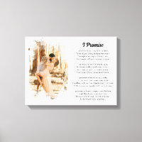 Custom Wedding Vows Renewal Gift with Photo 