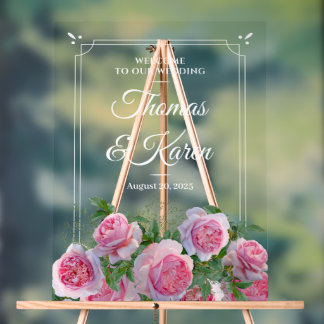 Custom Wedding Welcome Acrylic Sign