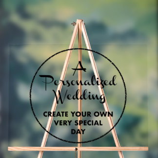 Custom Wedding Welcome Sign 18" x 24" Acrylic