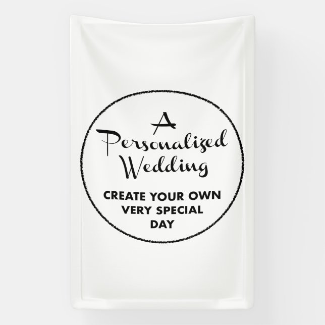 Custom Wedding Welcome Sign 4' x 2.5' Vinyl Banner (Vertical)
