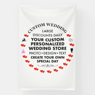 Custom Wedding Welcome Sign 6' x 4' Vinyl Banner