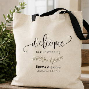 Custom Wedding Welcome Tote Bag