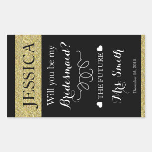 custom Wedding wine bottle label bridesmaid