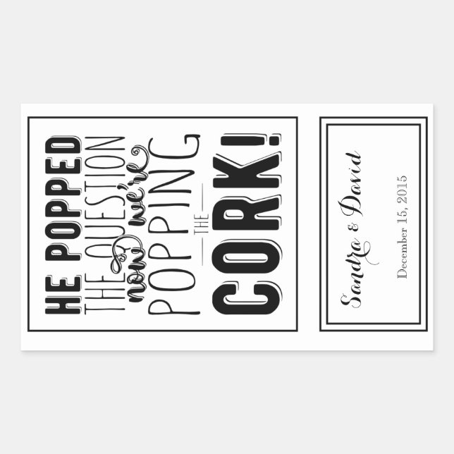 custom Wedding wine bottle label personalised (Front)