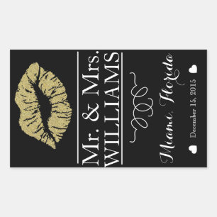 custom Wedding wine bottle label table centre lips