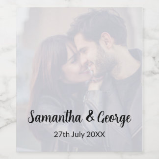 Custom Wedding Wine Bottle With Photo Label