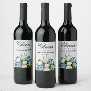 Custom Wedding Wine Label - Cheers to Love