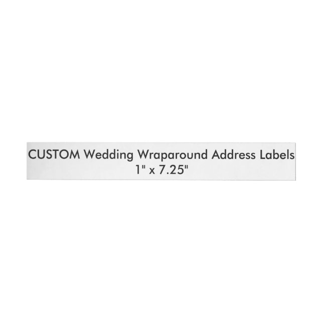 Custom Wedding Wraparound Address Labels 1"x7.25" (Individual)
