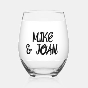 CUSTOM WEDING WINE GLASS GLASSES