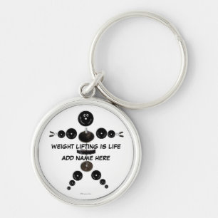 Custom Weight Lifting Fun Key Ring
