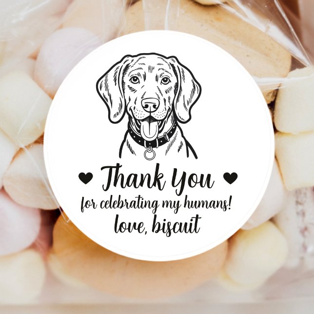 Custom Weimaraner Dog Wedding Favour Stickers (Creator Uploaded)