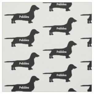 Custom Weiner Dog Silhouette Fabric