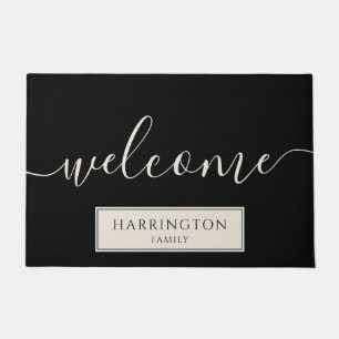 Custom Welcome Family Name  Doormat