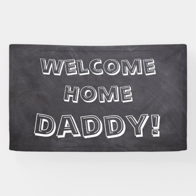 Custom Welcome Home Banner Chalkboard Personalised (Horizontal)