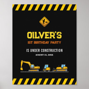 Custom Welcome Sign Yellow Construction Dump Truck