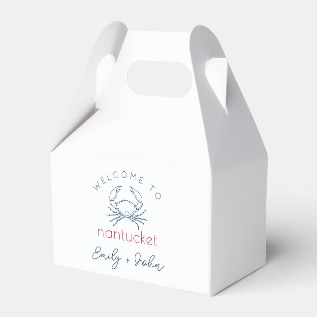 Custom Welcome to Nantucket wedding Favour Box (Front Side)