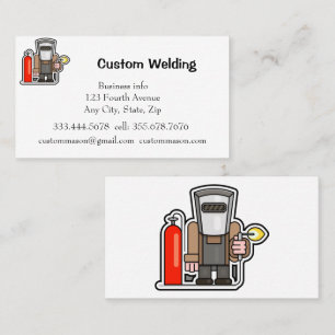 Custom Welding Manufacturing Repairs Business Card
