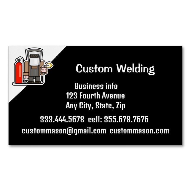 Custom Welding Manufacturing Repairs Business Card (Front)