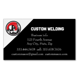 Custom Welding Manufacturing Repairs  Magnetic Business Card