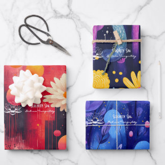 Custom Wellness Product Wrap - Business Retailers Wrapping Paper Sheet