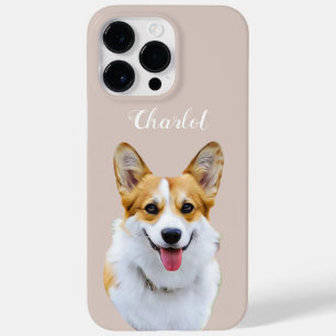 Custom Welsh Corgi Dog Personalised Drawing Case-Mate iPhone 14 Pro Max Case