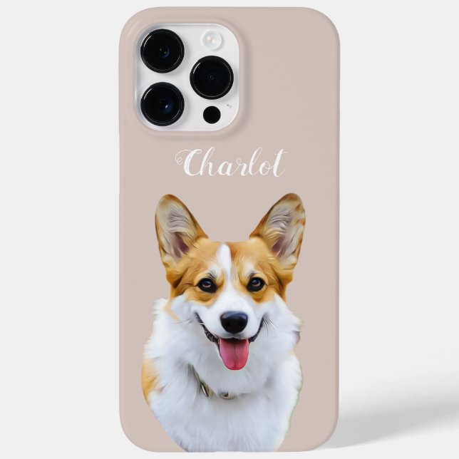 Custom Welsh Corgi Dog Personalised Drawing Case-Mate iPhone Case (Back)