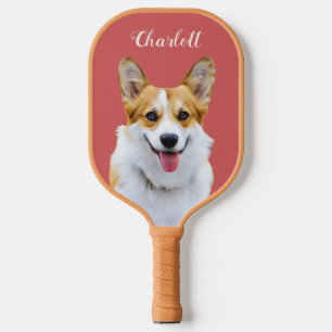 Custom Welsh Corgi Dog Personalised Drawing Pickleball Paddle