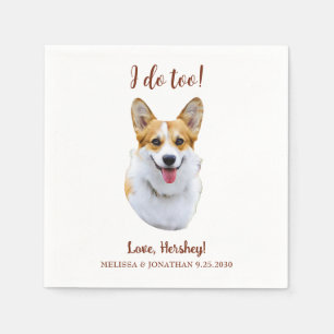 Custom Welsh Corgi Dog  Personalised I Do Too  Napkin