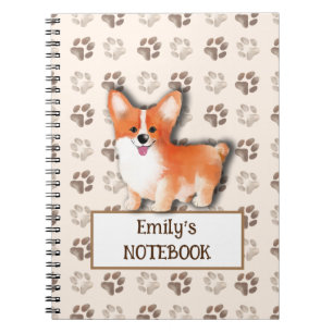 Custom Welsh Corgi Pembroke Notebook Gift for Kids