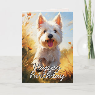 Custom West Highland White Terrier  Thank You Card