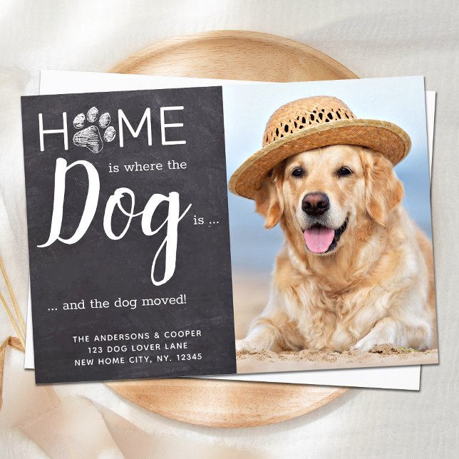 Custom Weve Moved New Address Dog Photo Pet Moving Announcement (Creator Uploaded)