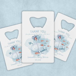 Custom Whale Boy Baby Shower Guest Thank You