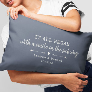 Custom Where It All Began Chic Valentine's Day Decorative Cushion