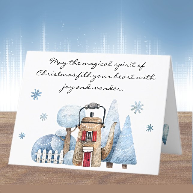 Custom, Whimsical Merry Christmas Holiday Card (Creator Uploaded)