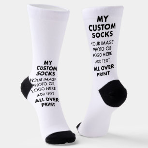 Custom WHITE All Over Print Women's Premium Socks