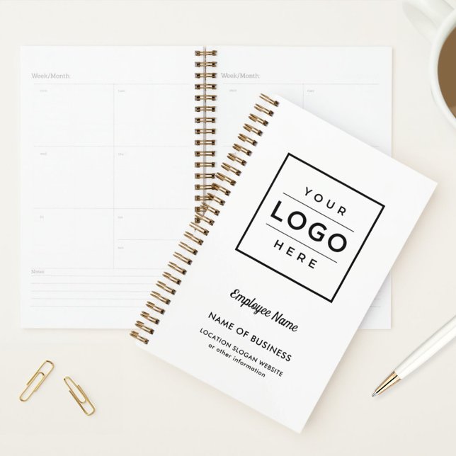 Custom White Business Logo and Employee Name Planner (Creator Uploaded)