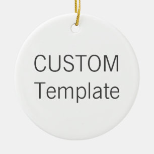Custom White Ceramic ROUND Christmas Tree Ornament