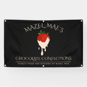 Custom White Chocolate Covered Strawberry Banner