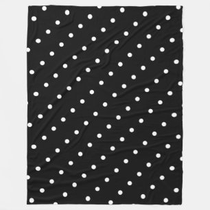 Custom White Dot Fleece Blanket