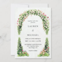 Custom White Floral Monet's Garden Wedding