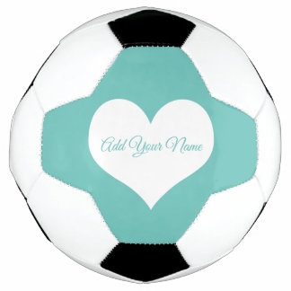 Custom White Heart Add Your Name Football