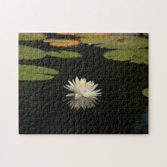 Custom White Lilly Pond Puzzle (Horizontal)