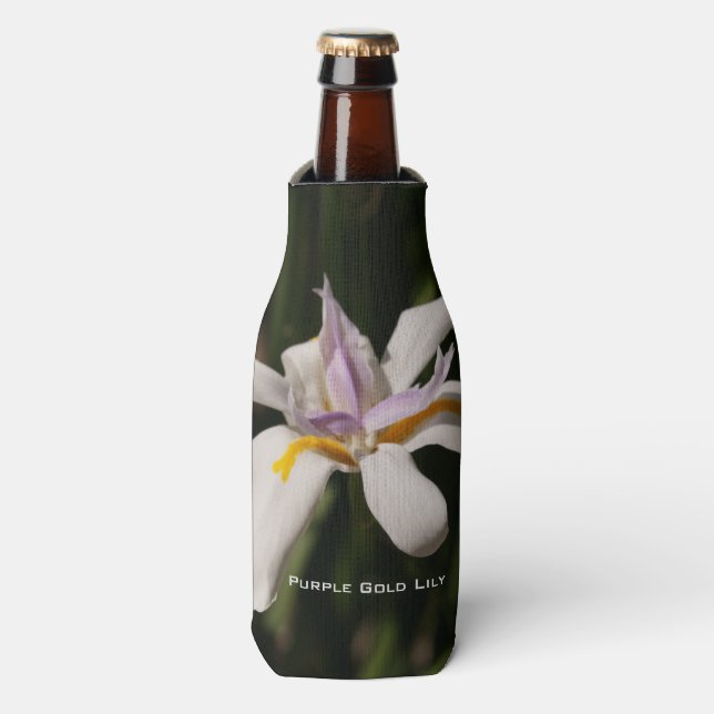 Custom White Lily Bottle Beverage Cooler (Bottle Front)