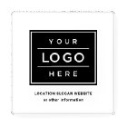 Custom White Logo Slogan Website Square